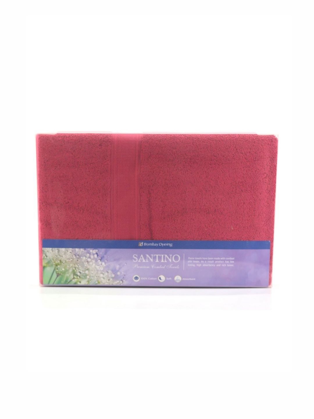 BOMBAY DYEING Maroon Cotton 550 GSM Bath Towel