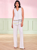 AND V-Neck Shirt With Trousers