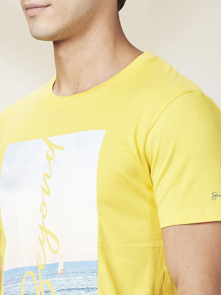 Being Human Men Graphic Printed Round Neck Cotton Slim Fit T-shirt