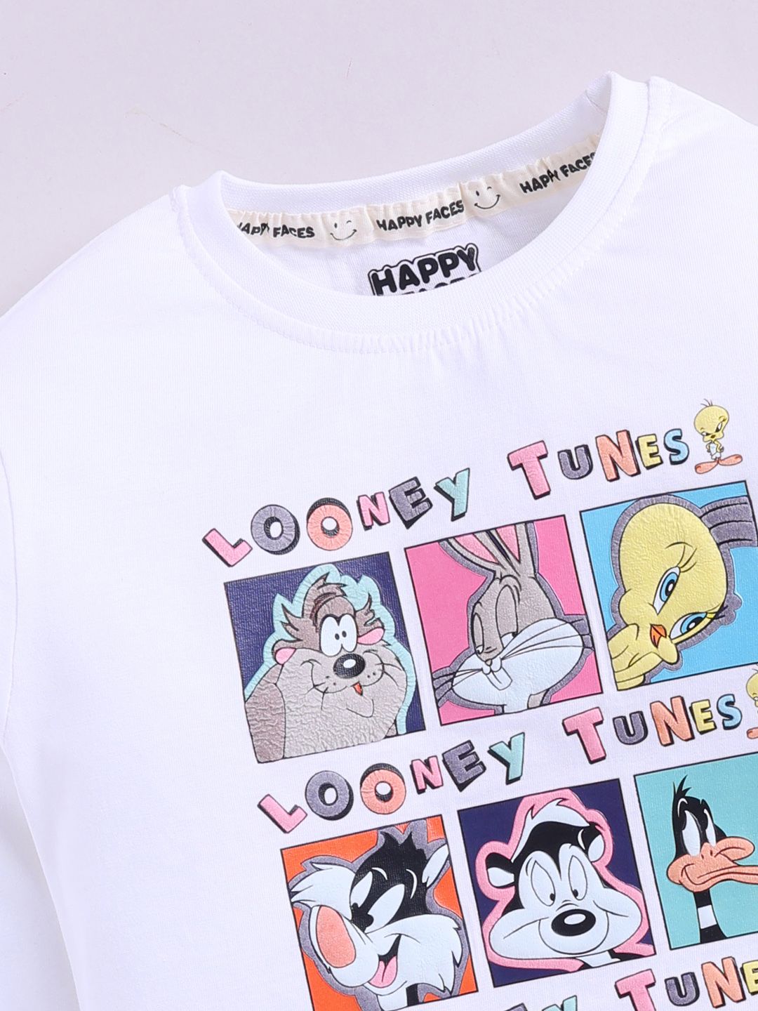 Happy Faces Boys Looney Tunes Printed Pure Cotton T-shirt