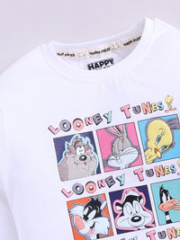 Happy Faces Boys Looney Tunes Printed Pure Cotton T-shirt