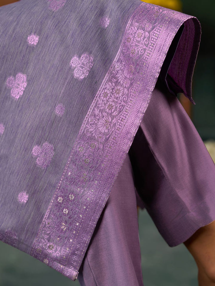 KALINI Women Self Design Thread Work Kurta with Trousers & With Dupatta