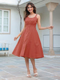 Janasya A-Line Midi Dress