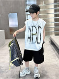YK Boys Printed Round Neck Pure Cotton T-Shirt With Shorts