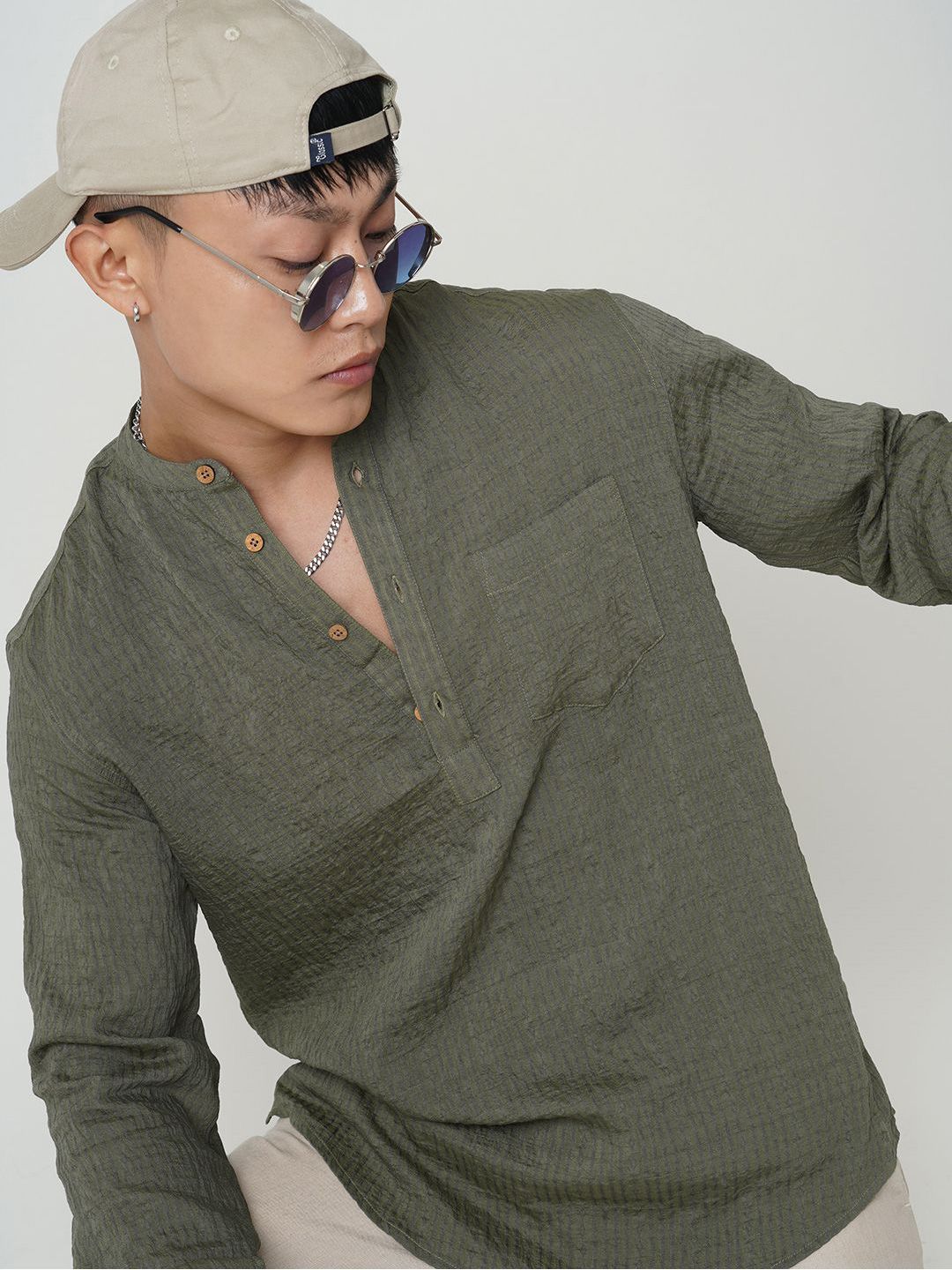 VASTRADO Men Jacquard Kurta