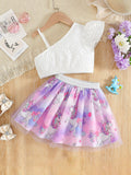 YK Girls Top with Skirt