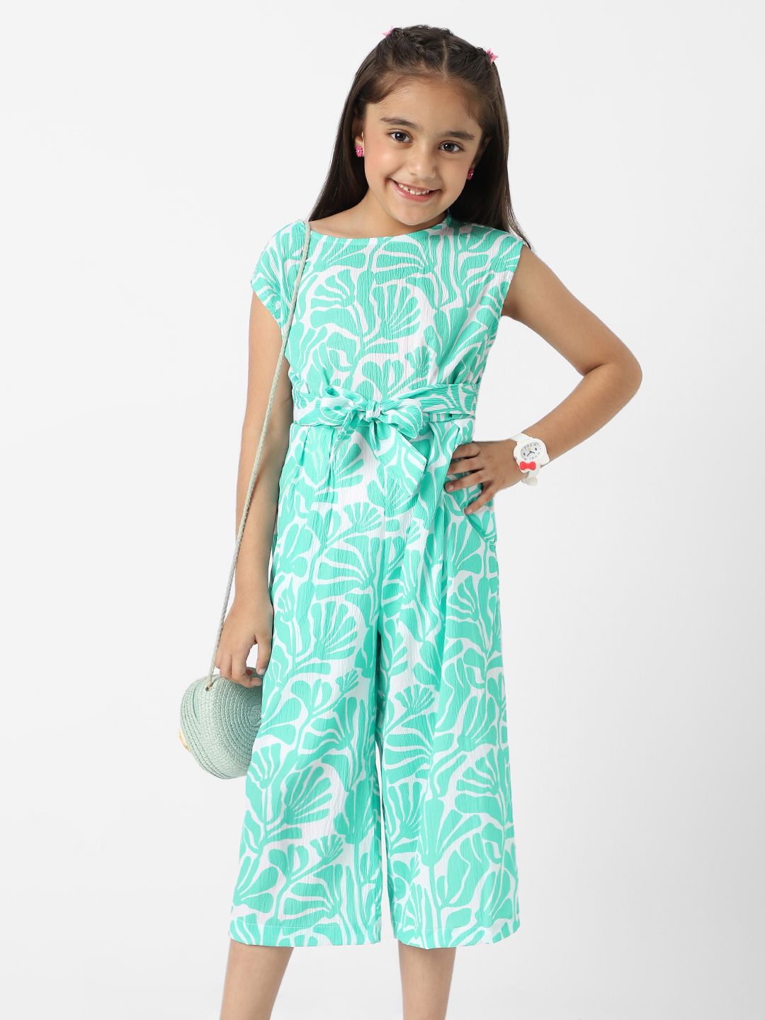 Nauti Nati Girls Printed Capri Jumpsuit