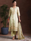 Libas Floral Printed Straight Kurta with Trousers & Dupatta