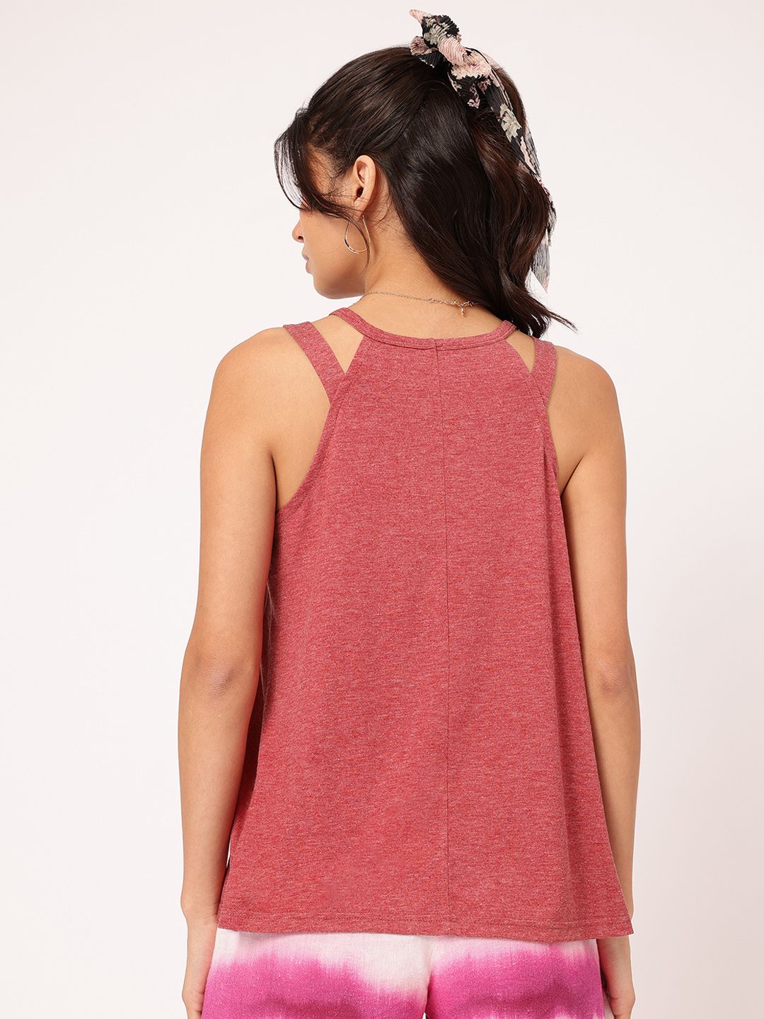 DressBerry Retro Blush Strappy Allure Tank Top