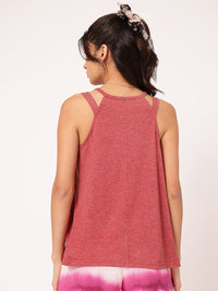 DressBerry Retro Blush Strappy Allure Tank Top