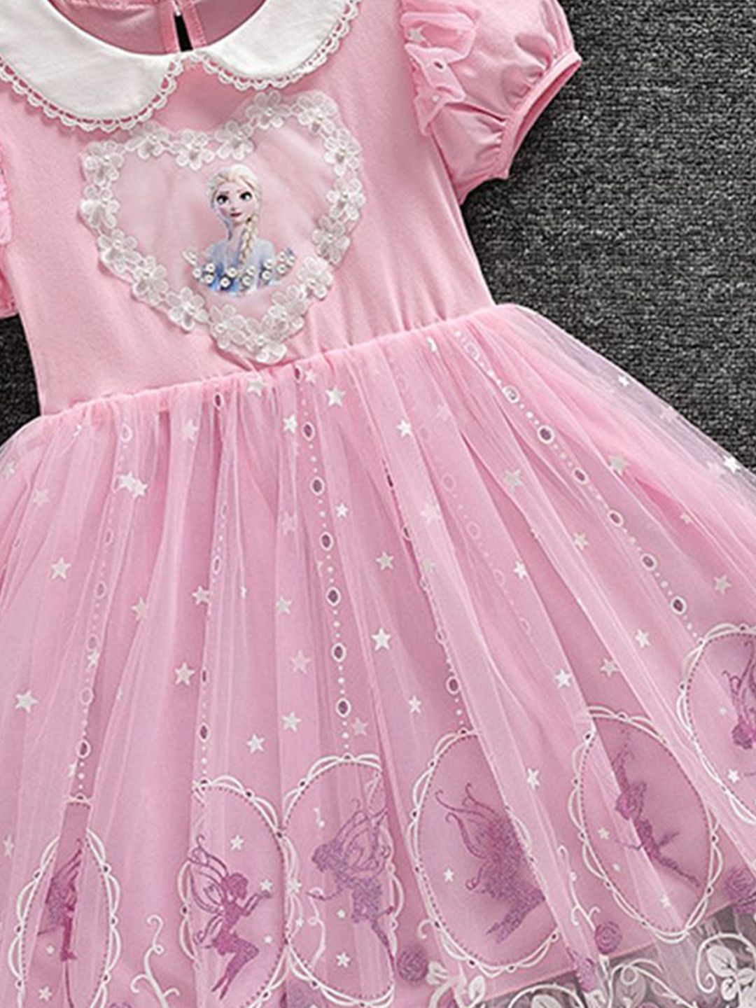 YK Girls Embellished Fit & Flare Dress