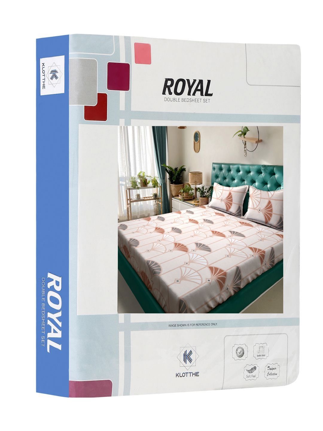 KLOTTHE Book Fold Cream Floral Cotton 300 TC King Fine Bedsheet with 2 Pillow Covers-98 x 89 inches