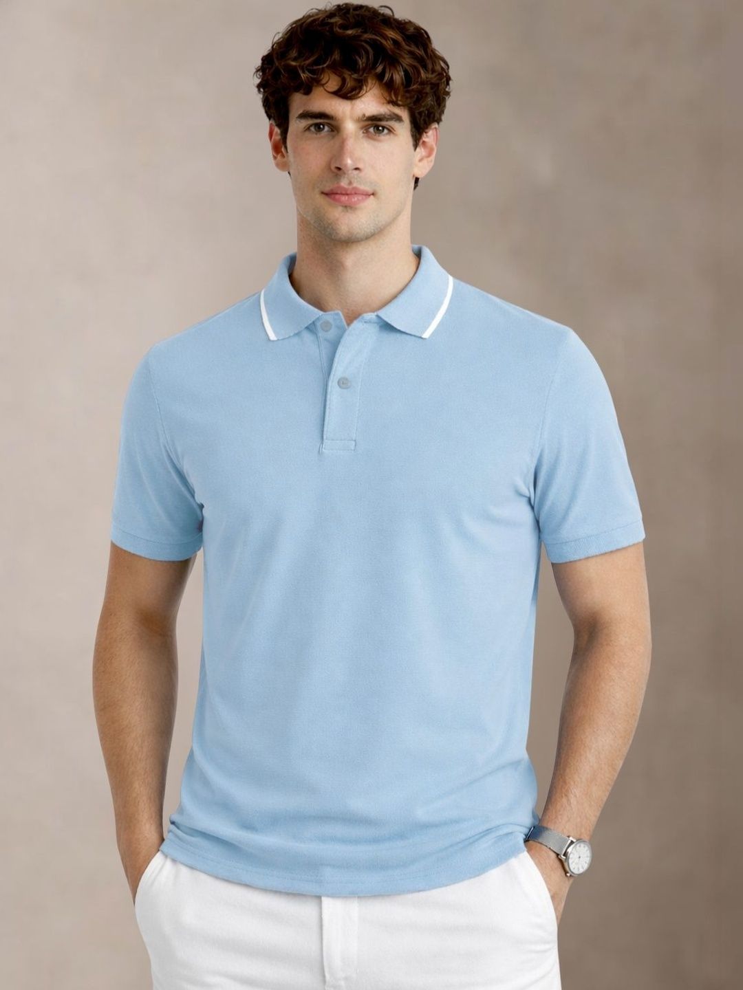 Baju-T Kolar Polo ADRO Lelaki