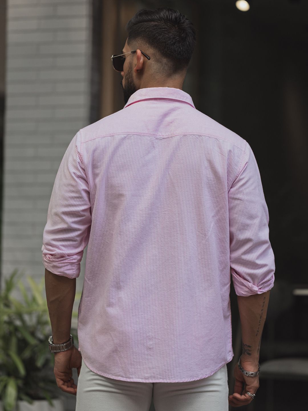 Powerlook Men Opaque Striped Casual Shirt