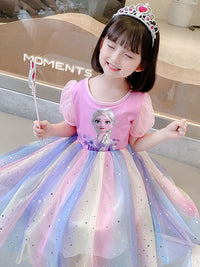 YK Embellished Round Neck Fit & Flare Dress