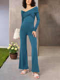 DressBerry Soft & Sleek Off-Shoulder Jumpsuit