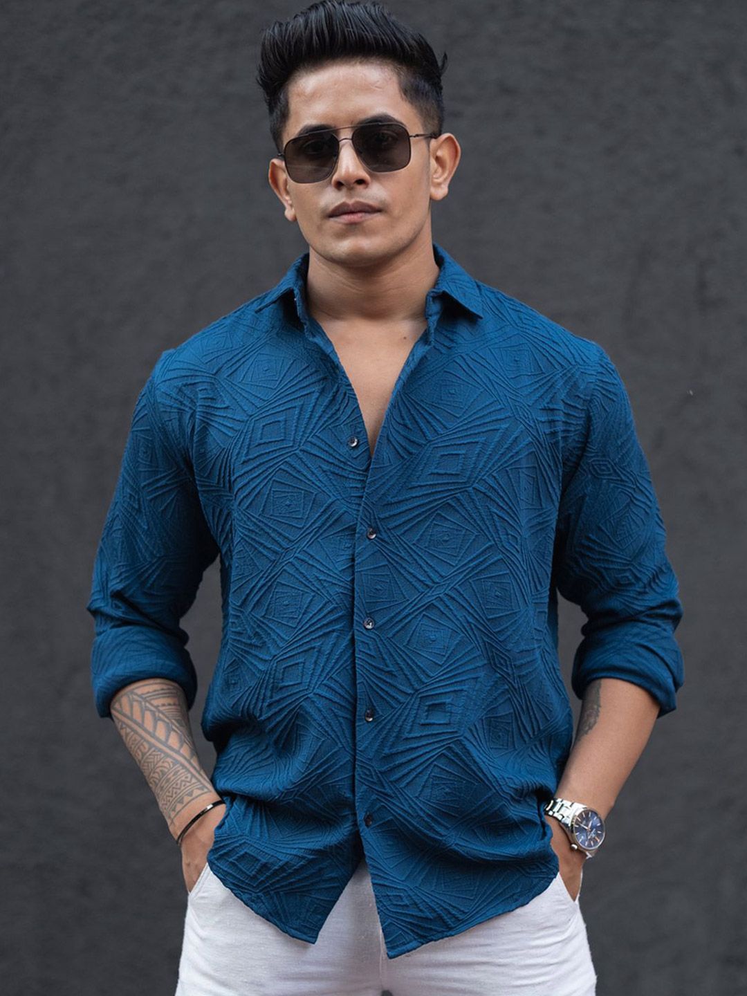 Powerlook Men Opaque Casual Shirt