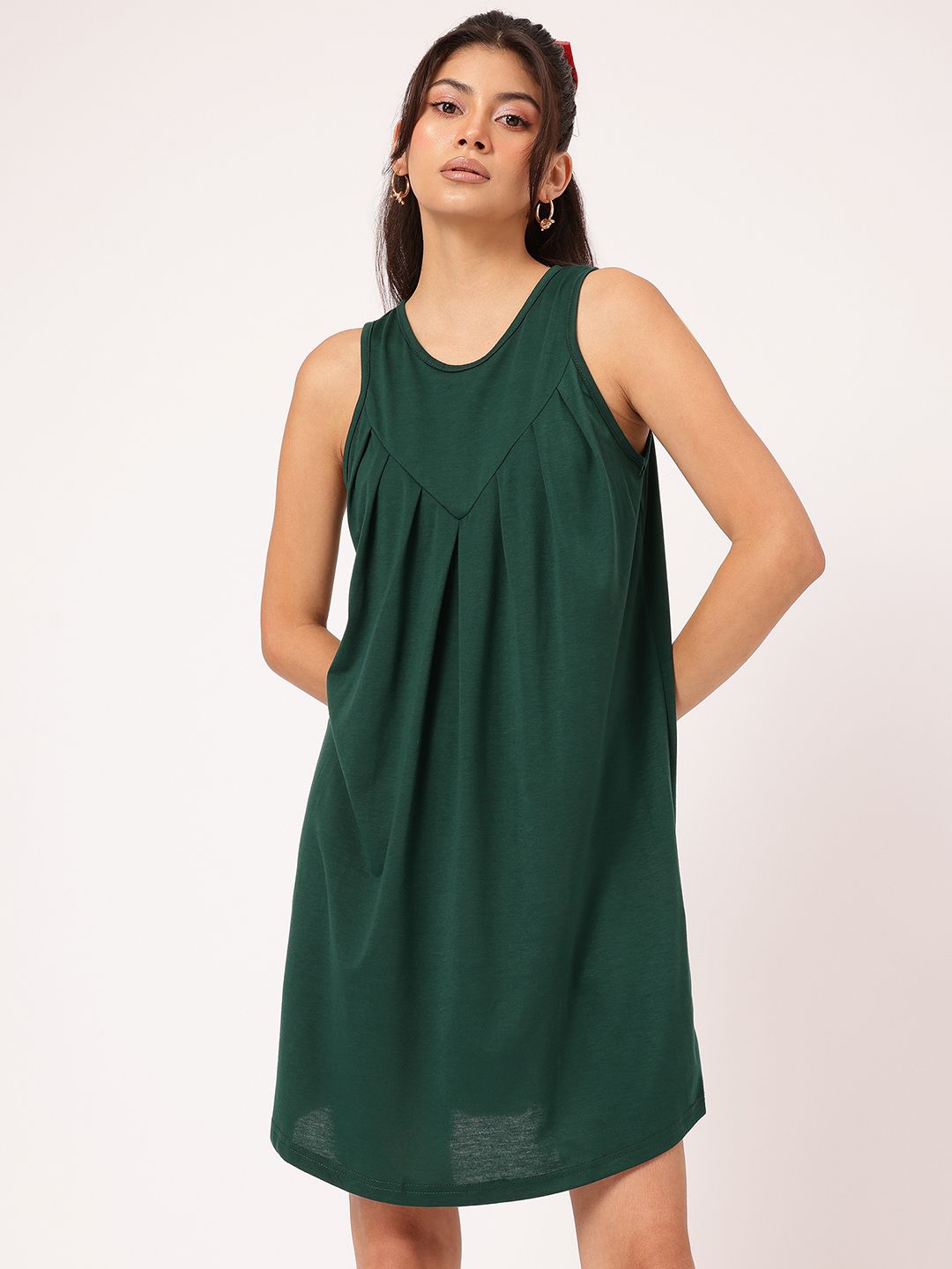 DressBerry Pleated Affair A-Line Dress