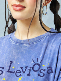 Bewakoof Official Harry Potter Merchandise Women's Printed Oversized Acid Wash T-Shirt