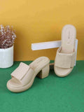 Mochi Textured Block Heel Sandals
