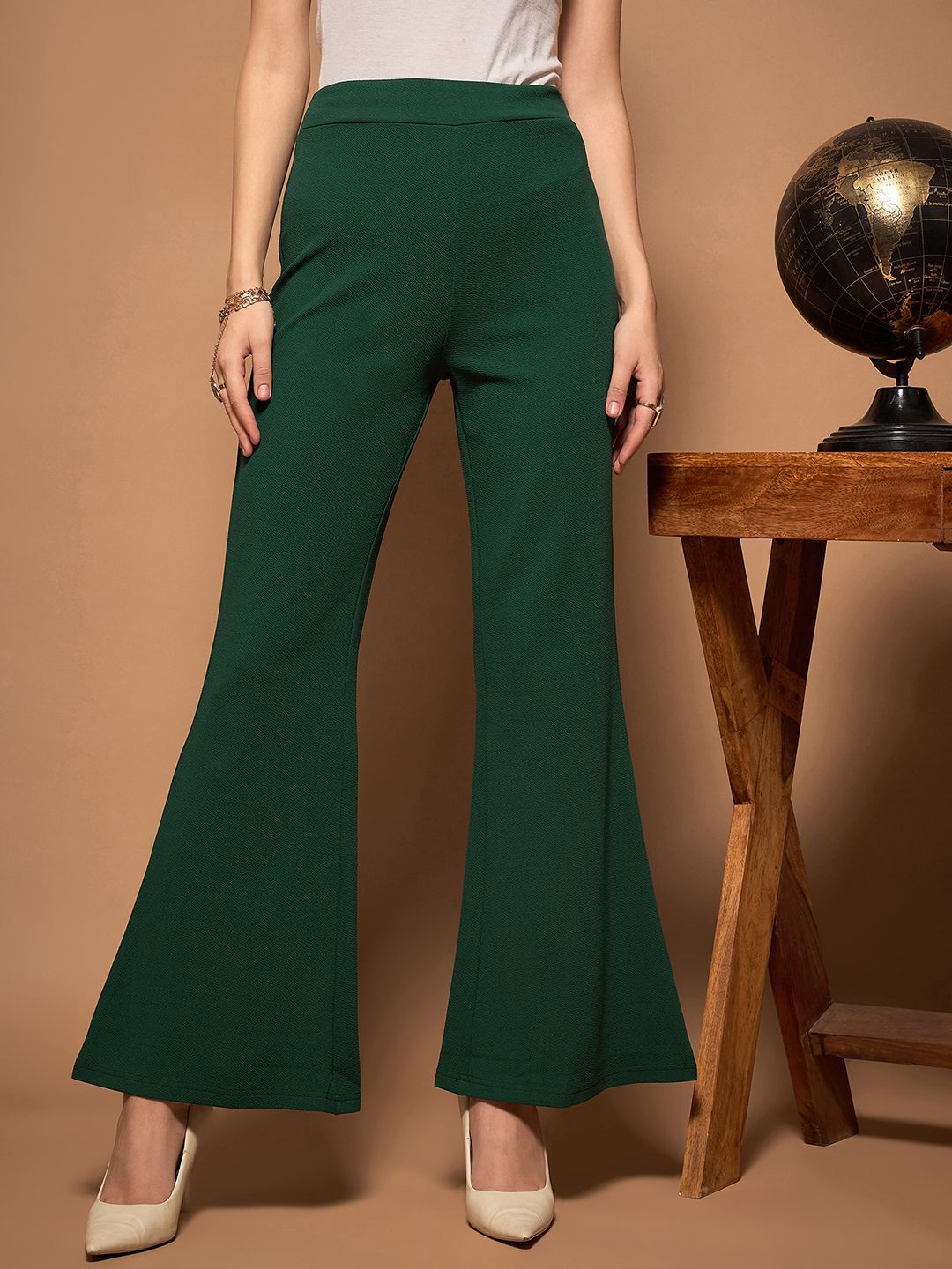 Berrylush Women Relaxed High-Rise Trousers