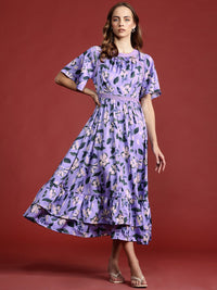 all about you Floral Print A-Line Midi Dress