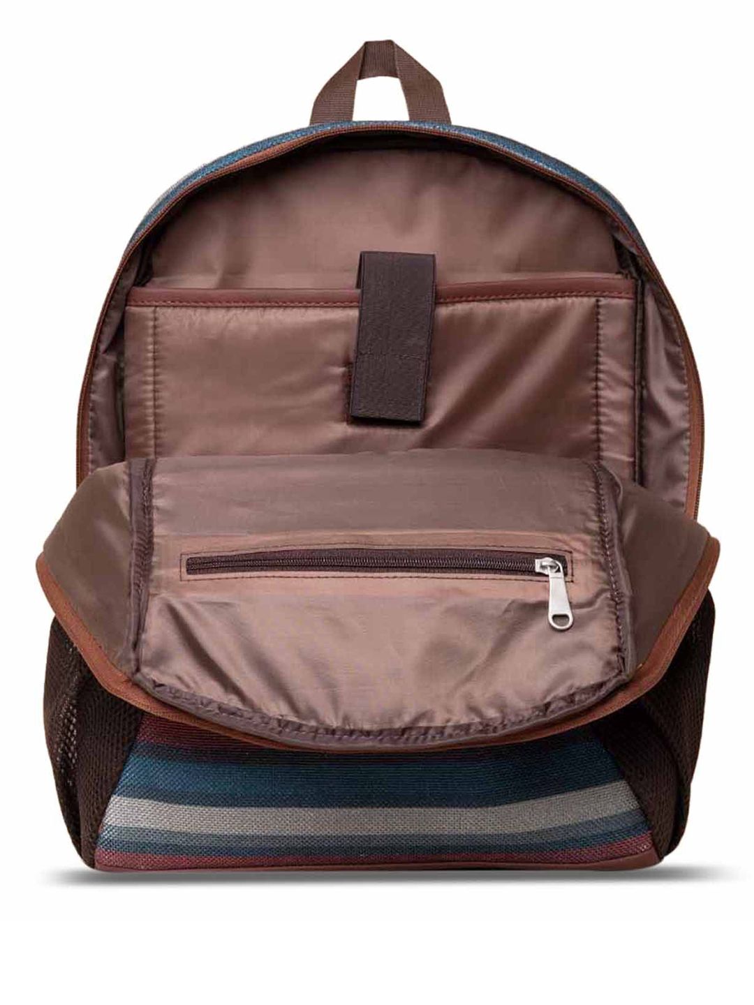 ZOUK Men Striped Mysore Mosaic Classic Backpack with Compression Straps