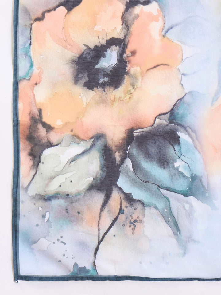 Indo Era Floral Printed Beads And Stones Straight Kurta With Trousers & Dupatta