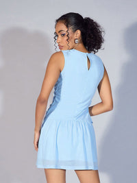 SASSAFRAS Women Net Fit & Flare Mini Dress