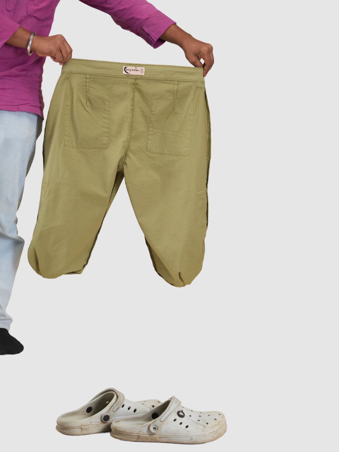 Being Human Men Relaxed Loose Fit Cargos Trousers