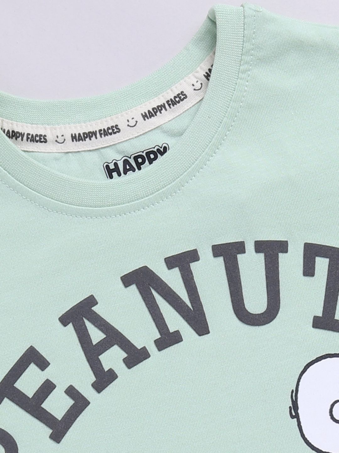 Happy Faces Boys Peanuts Printed Pure Cotton T-shirt