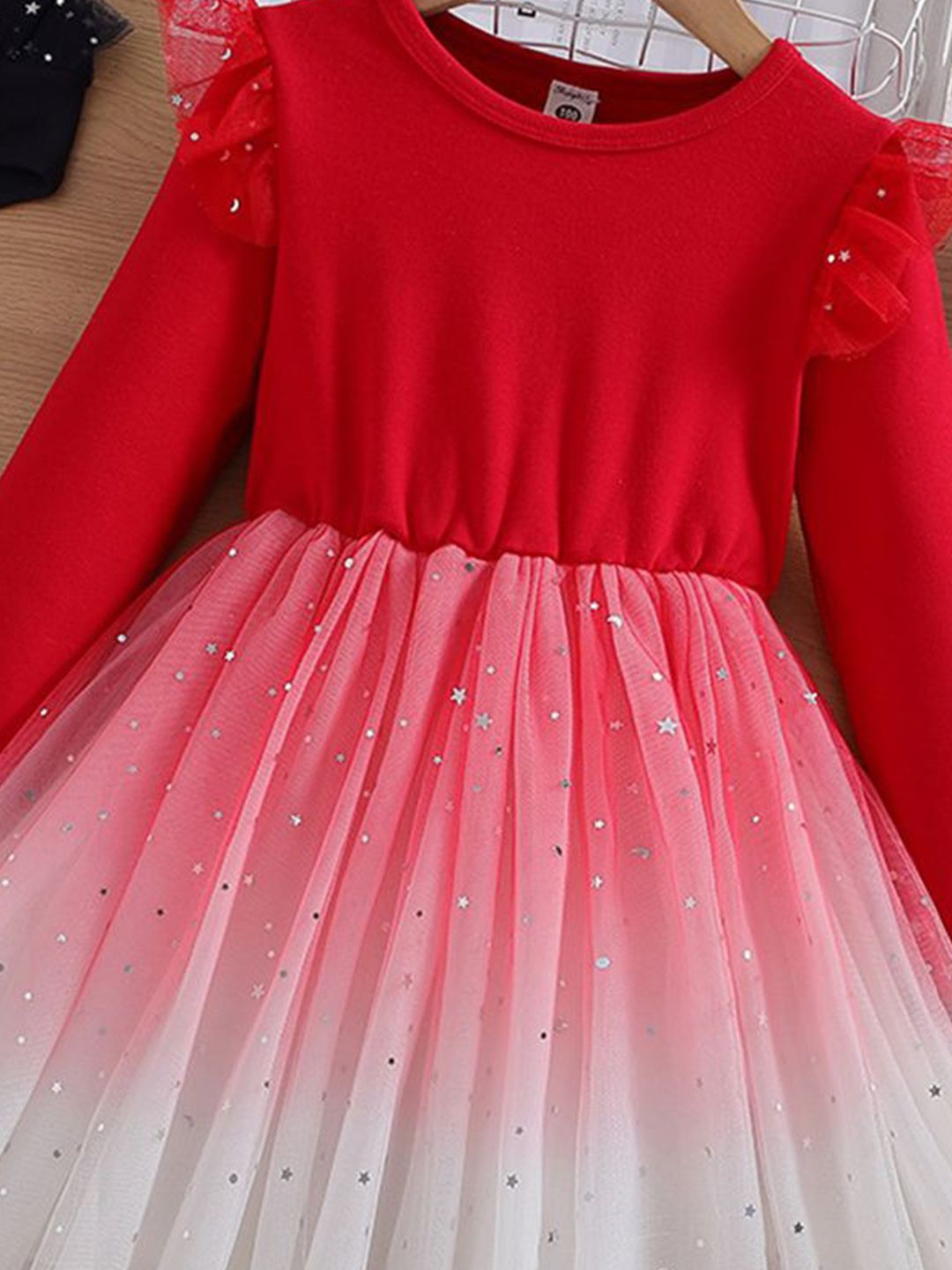 YK Embellished Colourblocked Fit & Flare Dress