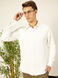 Thomas Scott Men Premium Spread Collar Solid Slim Fit Casual Shirt