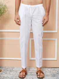 See Designs Ethnic Motifs Woven Design Mandarin Collar Straight Kurta With Pyjamas