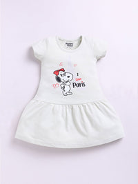 Happy Faces Kids Girls Snoopy Printed Pure Cotton A-Line Dress