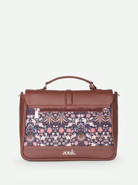 ZOUK Floral Printed Structured Satchel