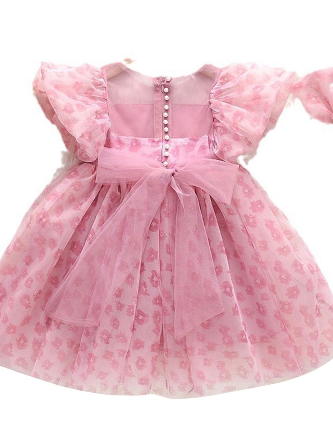 YK Girls Floral Print Empire Dress