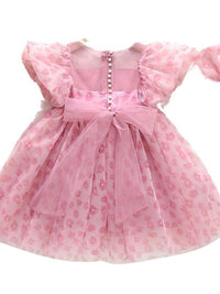 YK Girls Floral Print Empire Dress