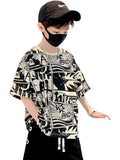 YK Boys Printed Pockets T-shirt