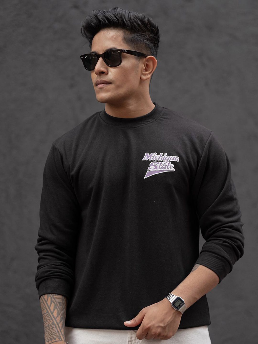 Powerlook Pure Cotton Printed Sweatshirt