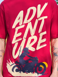 Bewakoof Men Red Printed Oversized T-shirt