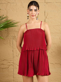 Berrylush Women Shoulder Straps Playsuit Jumpsuit