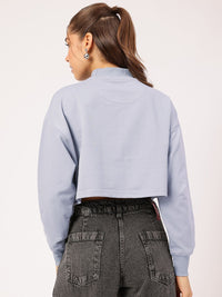 DressBerry Printed Crop Sweatshirt