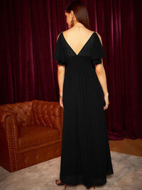 Berrylush Georgette A-Line Maxi Dress