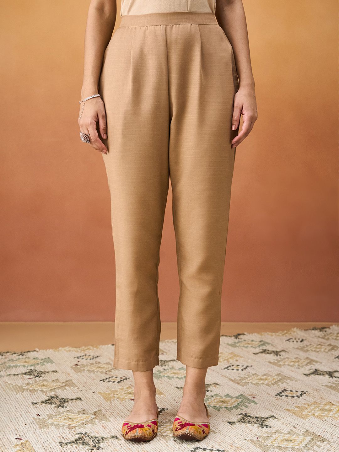 KALINI Ethnic Motifs Embroidered Straight Kurta With Trousers & Dupatta