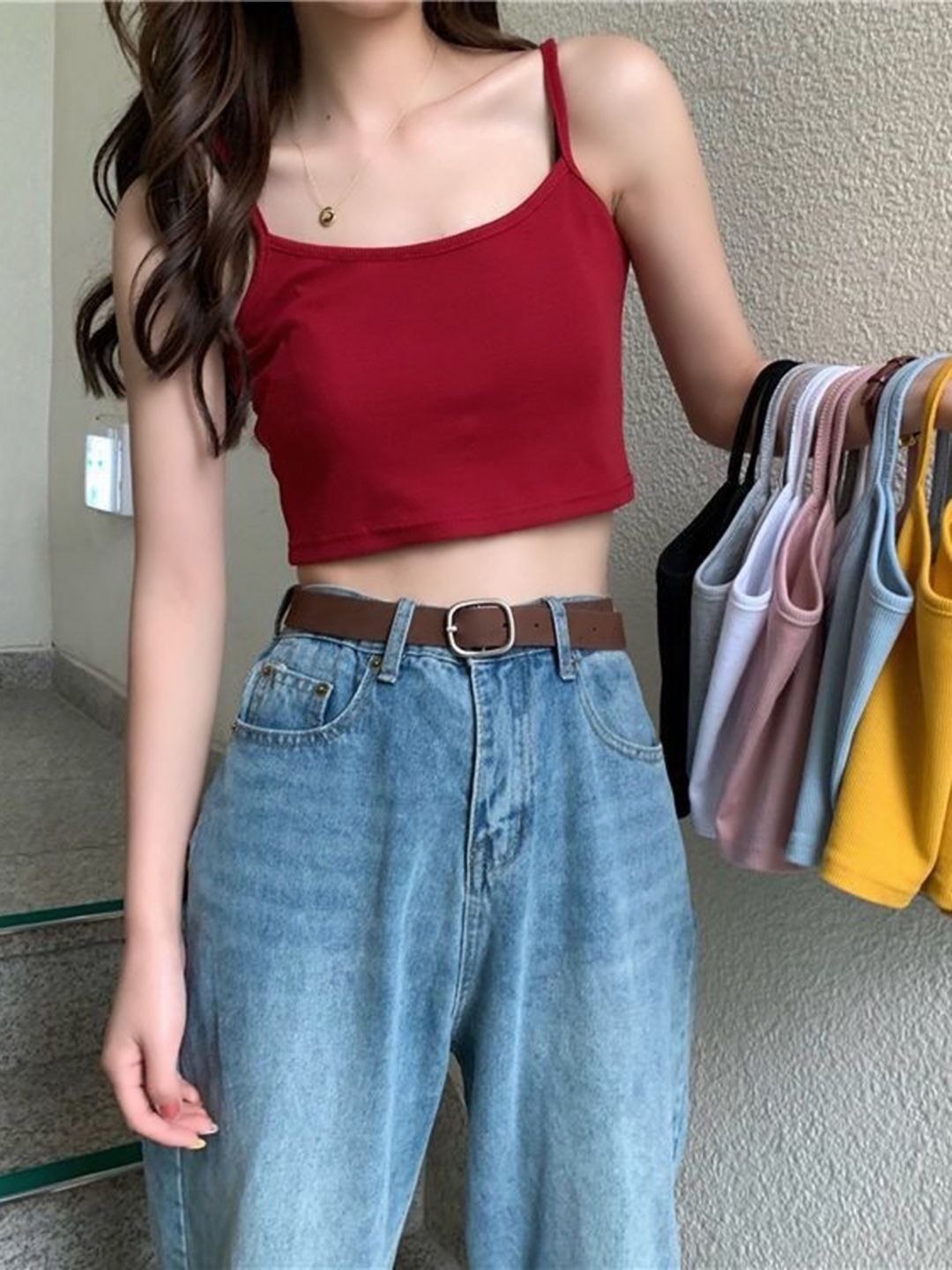 DressBerry Round Neck Crop T-Shirt