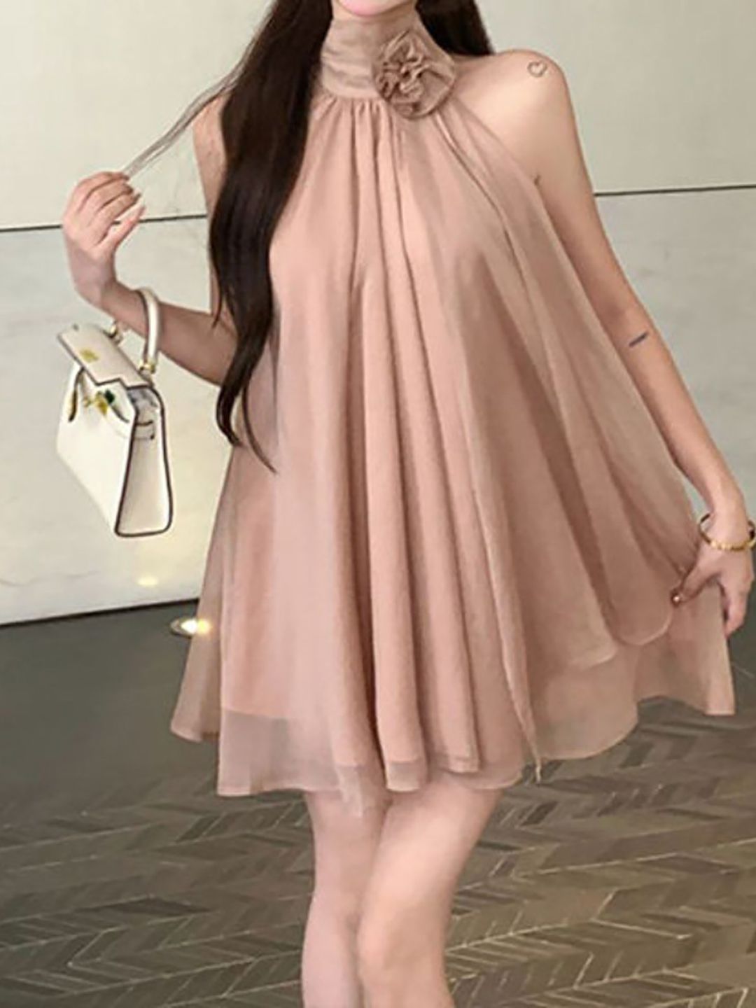 all about you Halter Neck A-Line Mini Dress