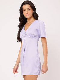 DressBerry Girly Glam Lavender Love Pleated Empire Dress