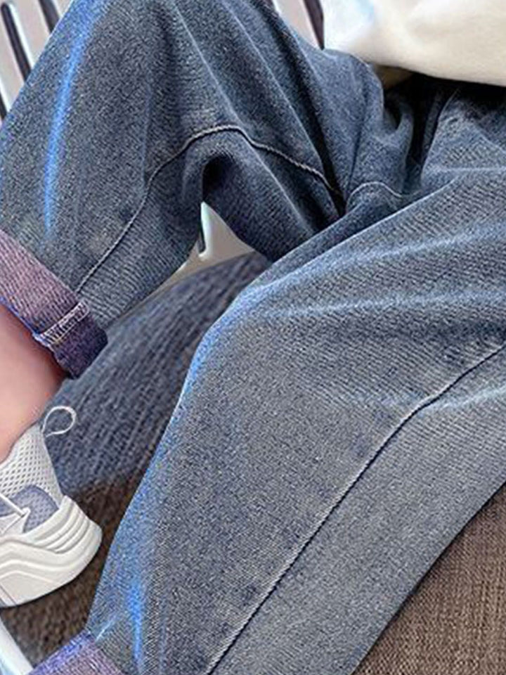 YK Girls Comfort Relaxed Fit High-Rise Mildly Distressed Light Fade Stretchable Jeans