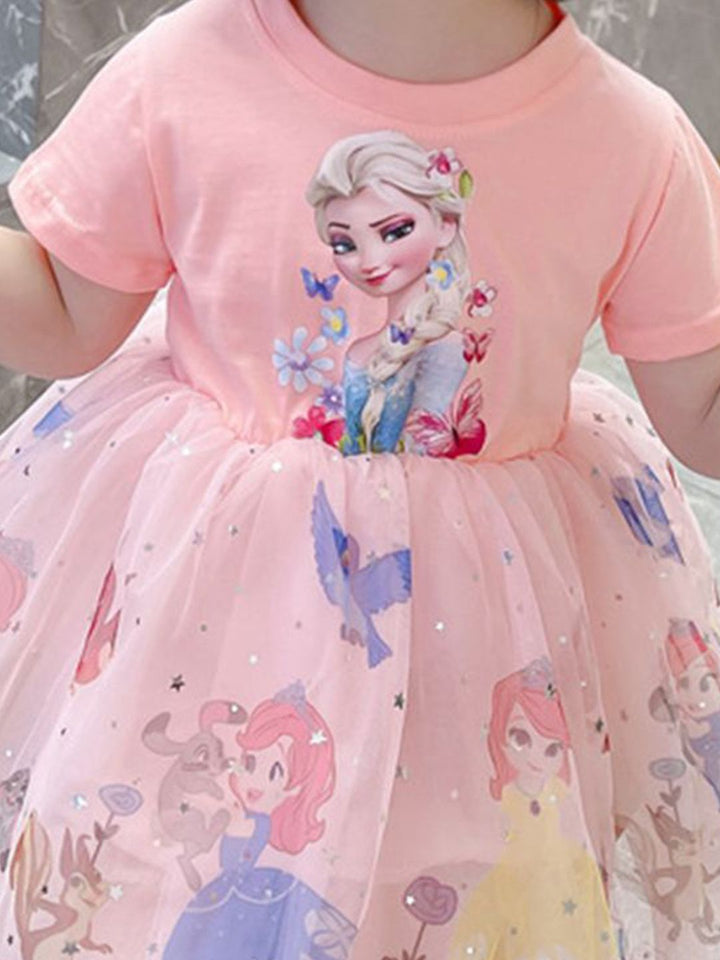 YK Floral Print Fit & Flare Dress